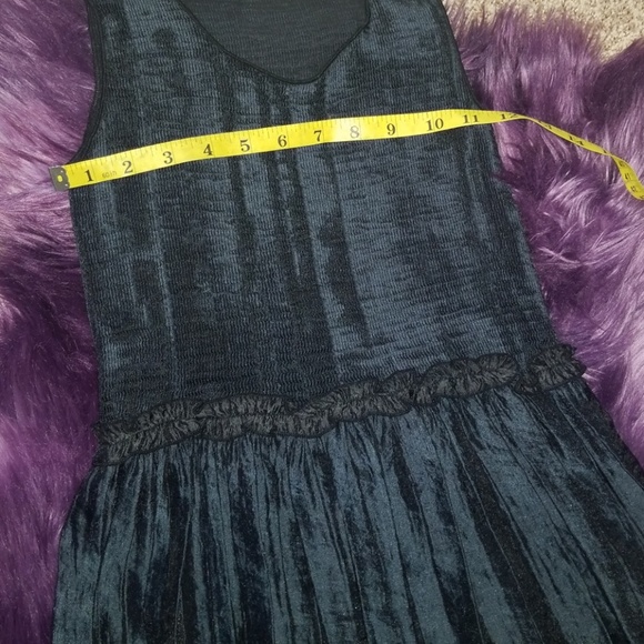 NWT- Max Studio, Pleated Material-Black Long Dress - Picture 6 of 8